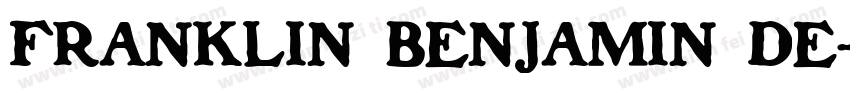 FRANKLIN BENJAMIN DE字体转换